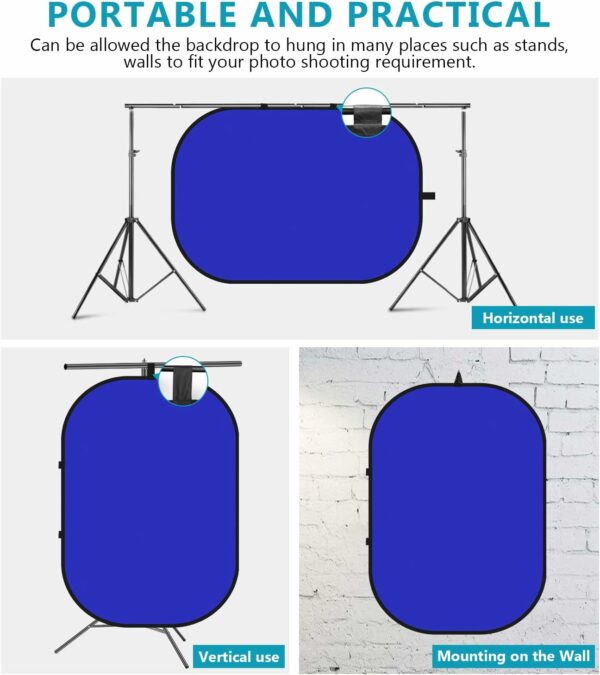 Fond bleu ovale 200cm x 150cm – Image 3
